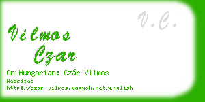 vilmos czar business card